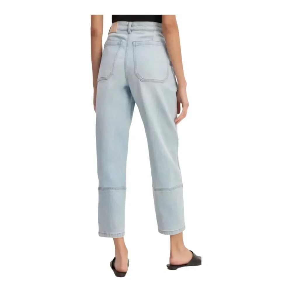 Everlane Light Blue "The UTILITY BARREL PANTS" High-Rise Ankle Pants Sz 4 $118 - Picture 3 of 16